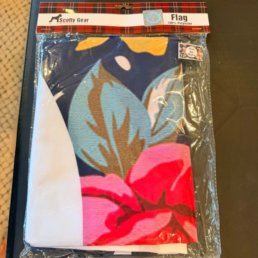 Scotty Gear Zeta Tau Alpha Floral Sorority Flag Wall Decor 3x5 Blue Multi